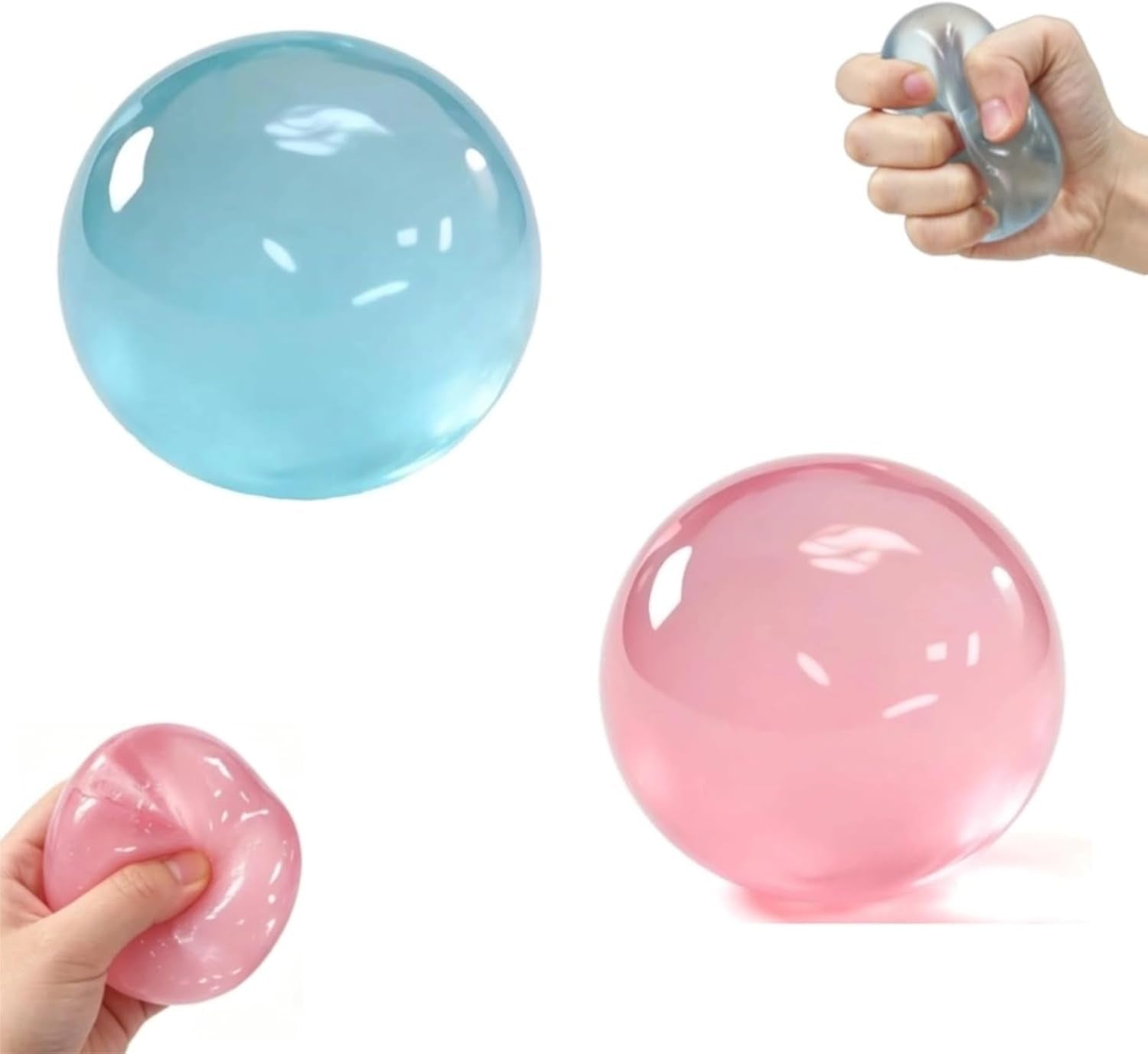 Set of 2 Coconut Oil Stress Balls Slow Rising Stress Relief Toys for Anxiety and Relaxation, Great Gift for Birthdays and Parties, Great for Relieve Stress in Work, Study and Daily Life