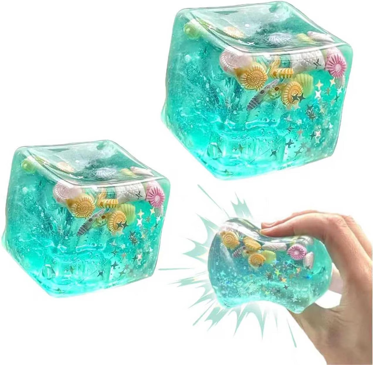 The Coastal Ice Cube Duo (2-Pack) 🧊🐚